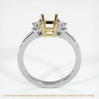 14K Yellow & White Three Stone Ring Setting Image