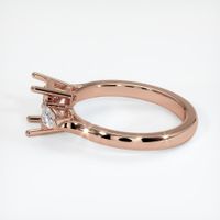 14K Rose Gold Three Stone Ring Setting Image