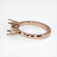 18K Rose Gold Three Stone Ring Setting Image