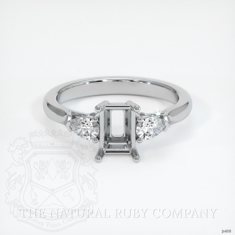 Silver Three Stone Ring Setting