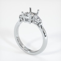10K White Gold Three Stone Ring Setting Video