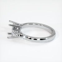 10K White Gold Three Stone Ring Setting Image