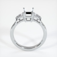 10K White Gold Three Stone Ring Setting Image