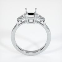 18K White Gold Three Stone Ring Setting Image