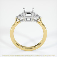 14K White & Yellow Three Stone Ring Setting Image