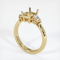 10K Yellow Gold Three Stone Ring Setting Video