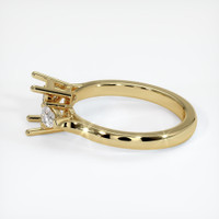10K Yellow Gold Three Stone Ring Setting Image