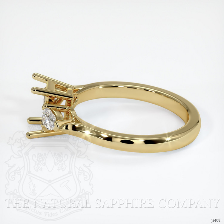 10K Yellow Gold Three Stone Ring Setting