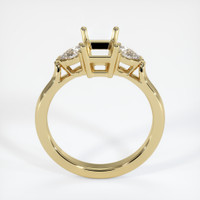 10K Yellow Gold Three Stone Ring Setting Image