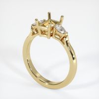 14K Yellow Gold Three Stone Ring Setting Video