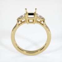14K Yellow Gold Three Stone Ring Setting Image
