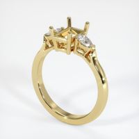 18K Yellow Gold Three Stone Ring Setting Video