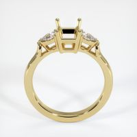 18K Yellow Gold Three Stone Ring Setting Image