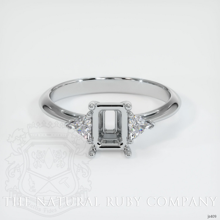 Platinum 950 Three Stone Ring Setting