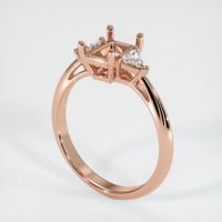 14K Rose Gold Three Stone Ring Setting Video