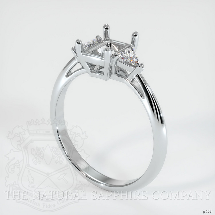 Silver Three Stone Ring Setting