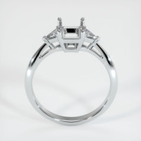 10K White Gold Three Stone Ring Setting Image