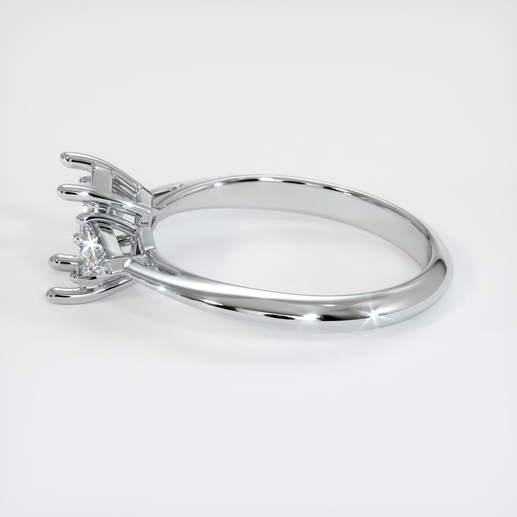 14K White Gold Three Stone Ring Setting