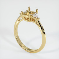 10K Yellow Gold Three Stone Ring Setting Video