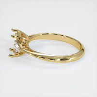 10K Yellow Gold Three Stone Ring Setting Image