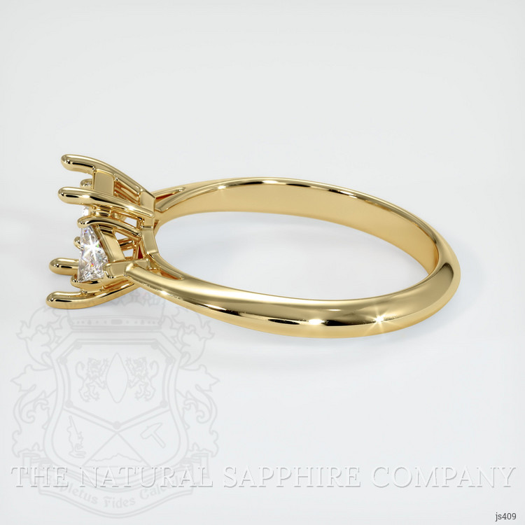 10K Yellow Gold Three Stone Ring Setting