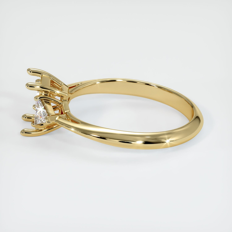 10K Yellow Gold Three Stone Ring Setting