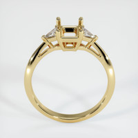 10K Yellow Gold Three Stone Ring Setting Image