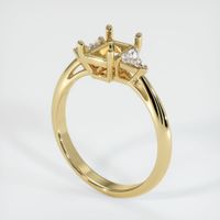 14K Yellow Gold Three Stone Ring Setting Video