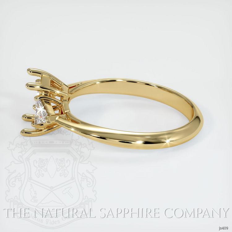 14K Yellow Gold Three Stone Ring Setting