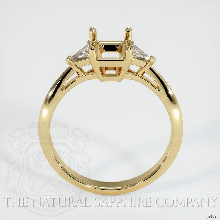 14K Yellow Gold Three Stone Ring Setting