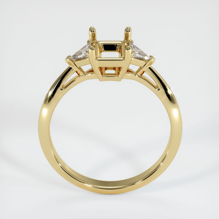 14K Yellow Gold Three Stone Ring Setting