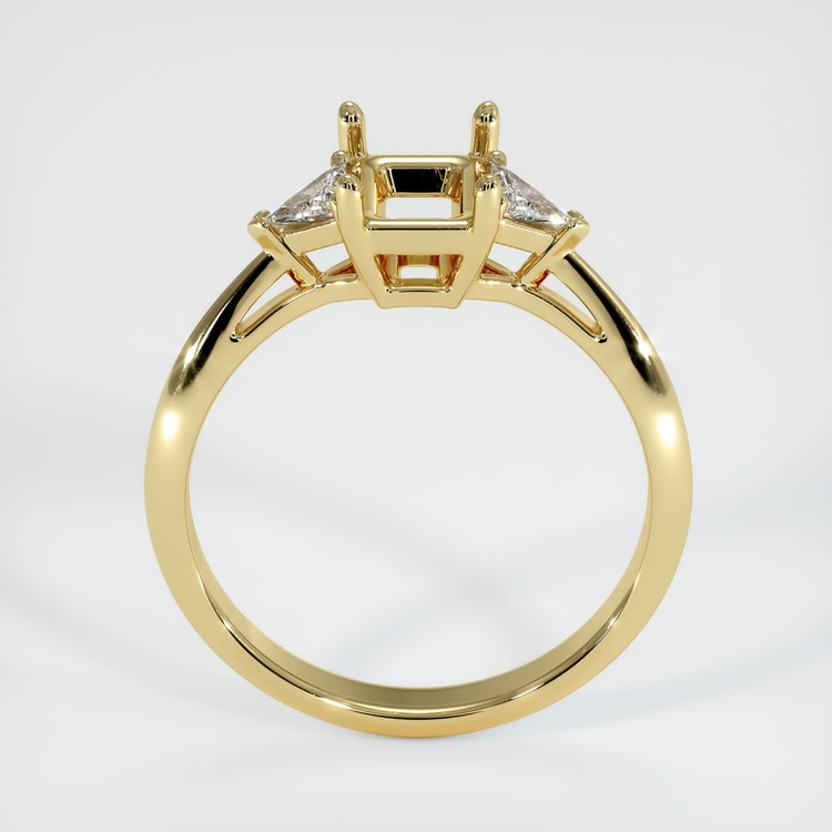 18K Yellow Gold Three Stone Ring Setting