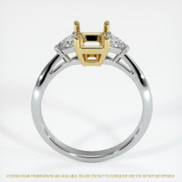 14K Yellow & White Three Stone Ring Setting Image