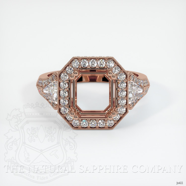 14K Rose Gold Antique Style Ring Setting