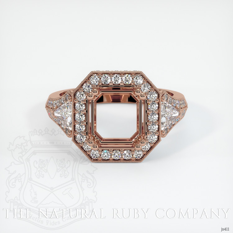 14K Rose Gold Antique Style Ring Setting