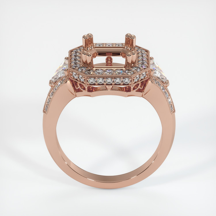 14K Rose Gold Antique Style Ring Setting