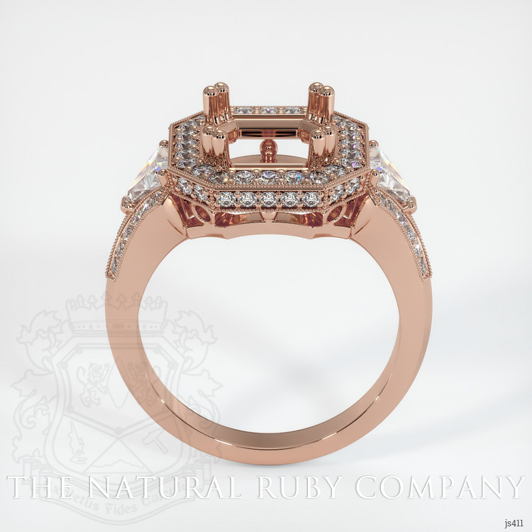 14K Rose Gold Antique Style Ring Setting