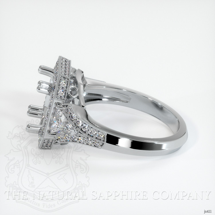 10K White Gold Antique Style Ring Setting