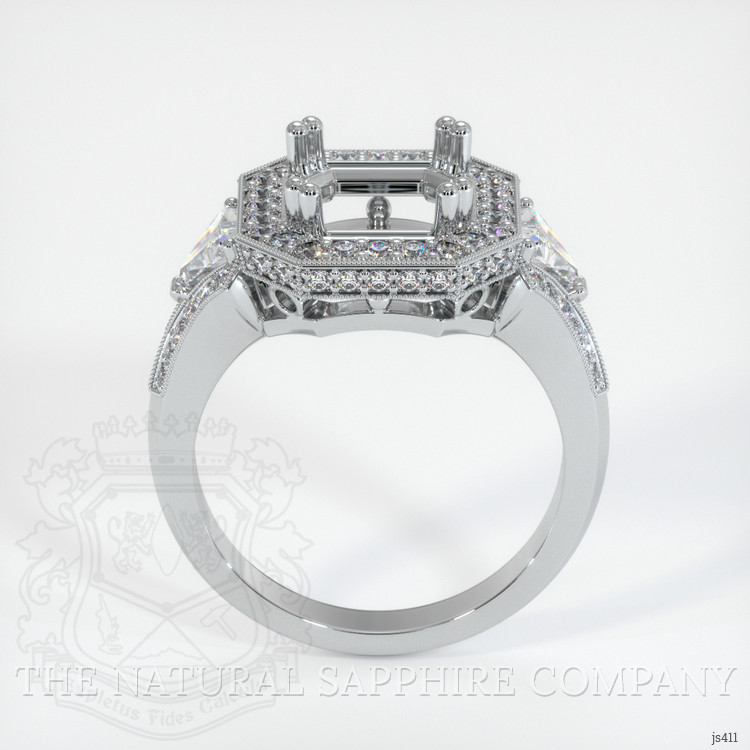 10K White Gold Antique Style Ring Setting