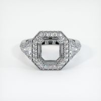 14K White Gold Antique Style Ring Setting Image