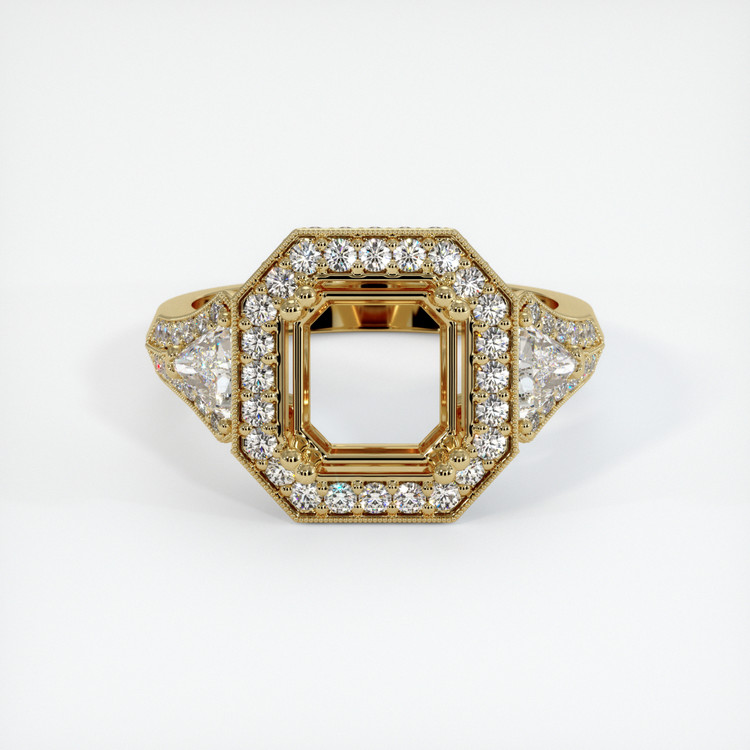 14K Yellow Gold Antique Style Ring Setting