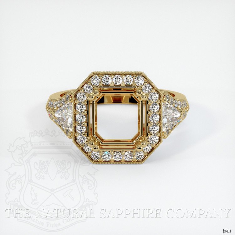 14K Yellow Gold Antique Style Ring Setting