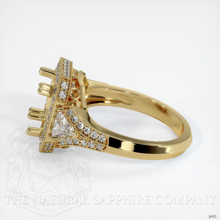 14K Yellow Gold Antique Style Ring Setting