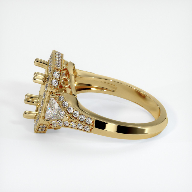 14K Yellow Gold Antique Style Ring Setting