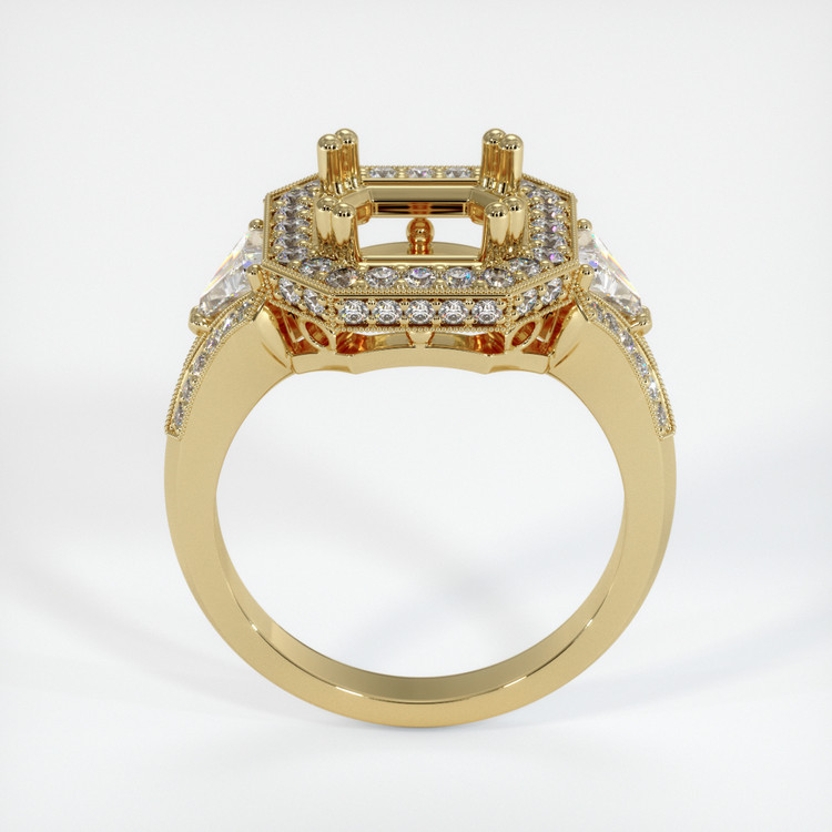 14K Yellow Gold Antique Style Ring Setting