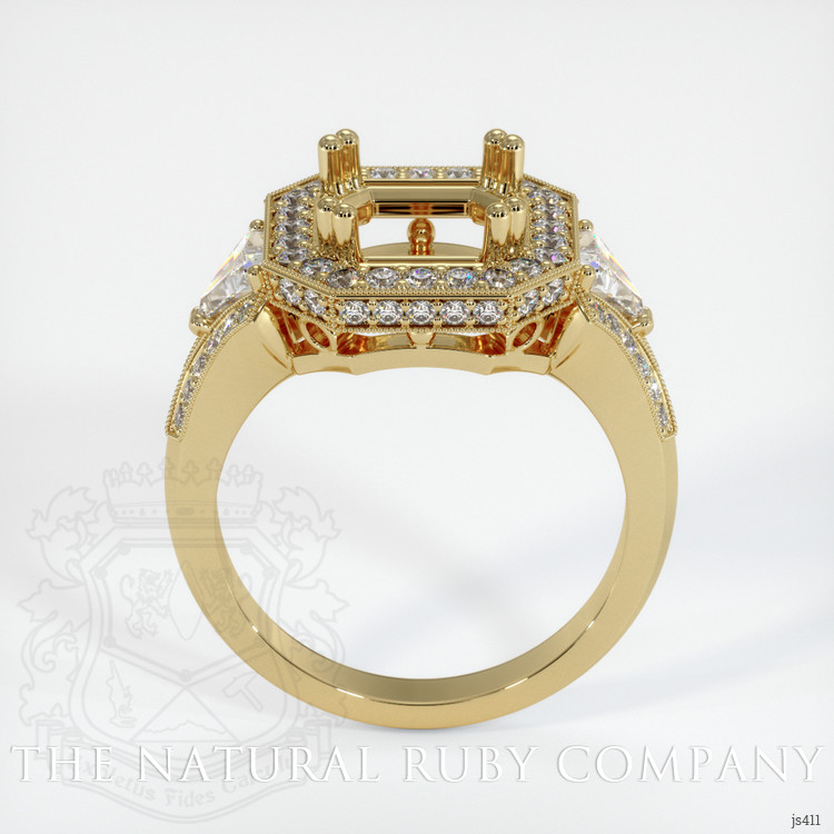 14K Yellow Gold Antique Style Ring Setting