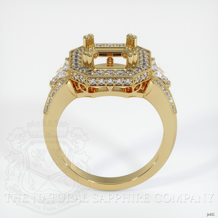 14K Yellow Gold Antique Style Ring Setting