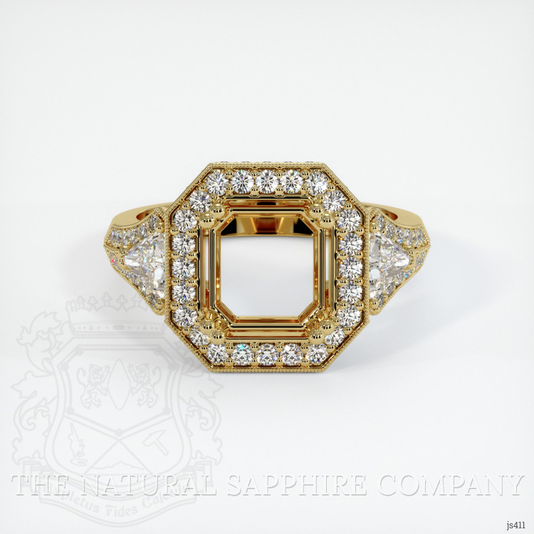 18K Yellow Gold Antique Style Ring Setting