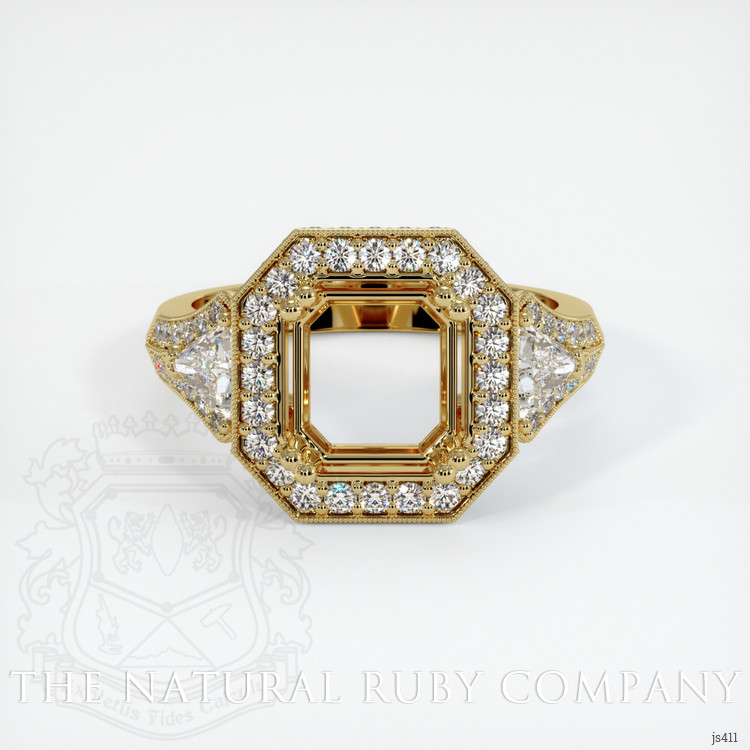 18K Yellow Gold Antique Style Ring Setting