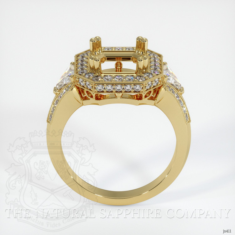18K Yellow Gold Antique Style Ring Setting